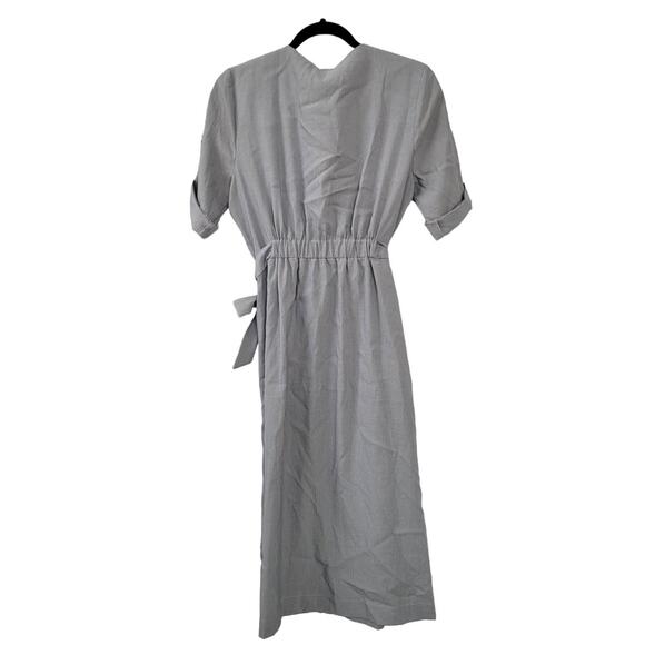 Hope Ave Buttondown Midi Dress By Together Short Sleeve Tie Dress Women Sz M - Picture 2 of 6